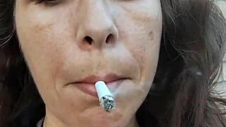 Kelly Kendricks Smokes Cigarettes Flaunting Sunlit Cleavage