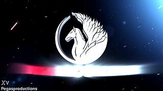 petite blonde gags on Julian August's rough pussy pounding