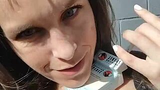 Kelly Kendricks Smokes Cigarettes Flaunting Sunlit Cleavage