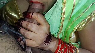 beautiful indian babe delivers sloppy blowjob and wild pussy fuck