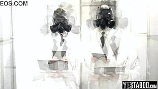 Petite redhead beauty bred hard in pod by mature stud