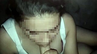 mature beauty teases young stud with slow seductive blowjob action