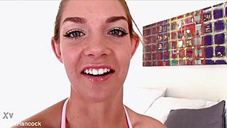 Three skinny redhead teens deliver pov blowjobs in compilation