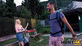 tourist trades cash for blindfolded gf missionary fuck