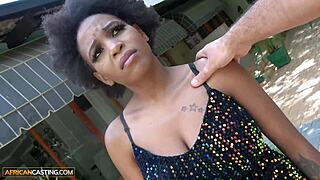 Big Tits Ebony Model Rides Producer's Jumbo Cock After Fake Casting
