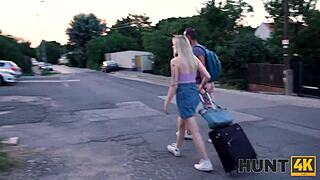 tourist trades cash for blindfolded gf missionary fuck