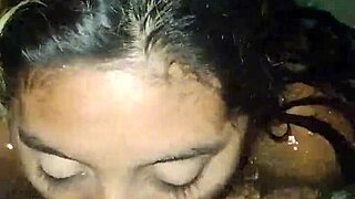 Mexican puta sucks cock by pool, neighbors watching 😈