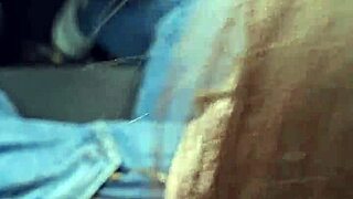 thick german bbw slurps sloppy blowjob then swallows in public car