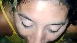Mexican puta sucks cock by pool, neighbors watching 😈