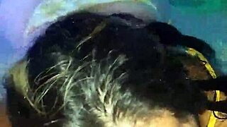 Mexican puta sucks cock by pool, neighbors watching 😈