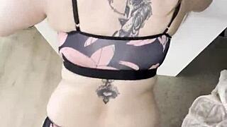 stepmom's wet pussy takes big cock after hubby leaves kitchen pounding