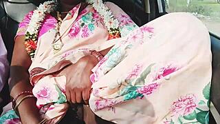 Beautiful Telugu Housewife's Dirty Car Sex Cheating with Boyfriend!