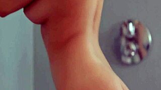 solo gal fingers her wet pussy lips intimately