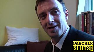 delectable milf bound and submissive blows then fucks rough maledom