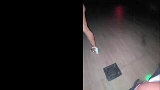 POV Blonde Raver Slut Rooftop Suck Ride Creampie Fuck