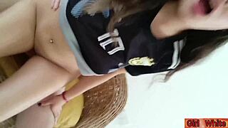 beautiful young latina with big tits and ass rides older guy cowgirl style passionately