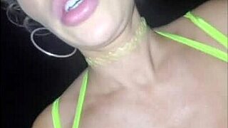 POV Blonde Raver Slut Rooftop Suck Ride Creampie Fuck