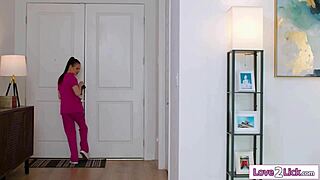 Shaved pussy licked thinking it's someone else!