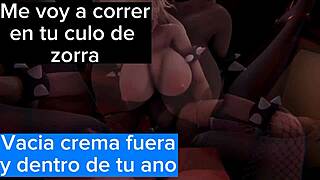 i'm bowsette giving you this cei joi in español, jerk off and swallow every drop