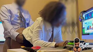 big ass ebony fucks supervisor doggystyle at work daily