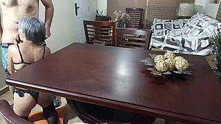 fucking skinny tattooed girl screaming at parents' empty house