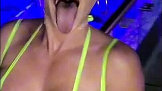 POV Blonde Raver Slut Rooftop Suck Ride Creampie Fuck