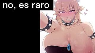 i'm bowsette giving you this cei joi in español, jerk off and swallow every drop