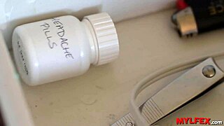 sweet milf housewife deepthroats cock on sofa early morning