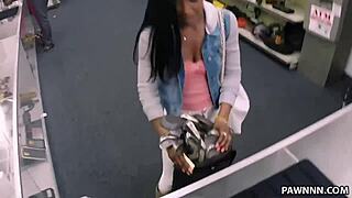 petite ebony spies cash sex pounding in hidden pawn shop