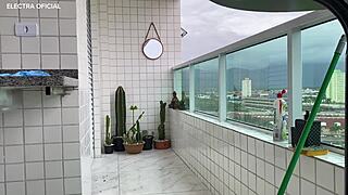 voyeur cam spies brazilian maid's tight shorts fetish tease