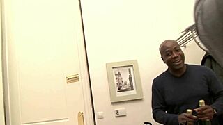 Horny ebony amateurs in sloppy wet interracial gangbang party