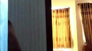 ha yen bends over bathroom sink for doggystyle pounding