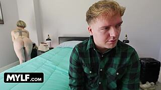 oh yeah, stepmom's huge tits bounce wild on stepson's monster cock! 💦