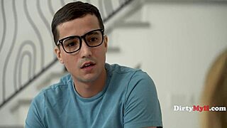 oiled milf nerd hardcore fucked until massive cum dump