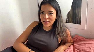 convinced girlfriend's hot latina friend for raw pov ass massage fuck