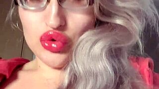 fall deep for bimbo red lipgloss webcam goddess worship