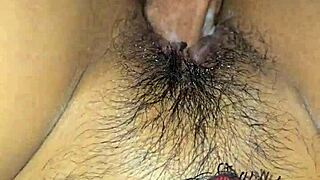 Sexy Latina wife in outfit gets wet pussy pounded missionary style by husband