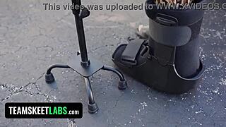 Callie Black rides huge cock moaning while hiding from roommate