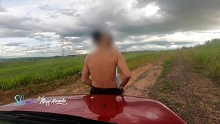 Milf Couple Fucks Outdoors as Cars Pass and Stare Intently