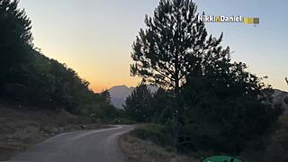 Amateur Couple's Passionate Outdoor Car Hood Fuck