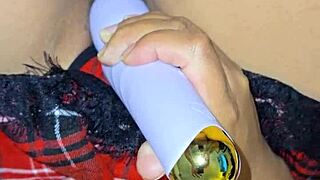 Sexy Latina wife in outfit gets wet pussy pounded missionary style by husband