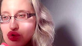 fall deep for bimbo red lipgloss webcam goddess worship