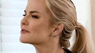 Blonde masseuse Slimthick Vic eases Ana Foxxx's stress with oiled lesbian scissoring care.