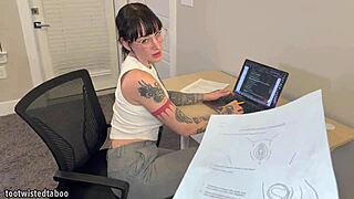 Teacher Chokes on Huge Cock Then Rides Cowgirl Squirting Wetly