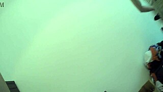 super hot girls trying on heels and miniskirts spark steamy backstage lesbian heat