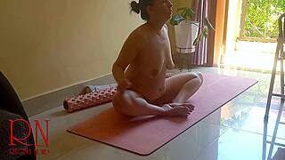 I'm flowing through nude yoga gymnastics fitness flow 299
