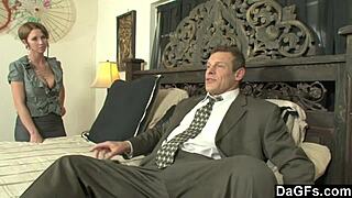 Busty Secretary Destiny Porter Hungers for Thick Austrian Cock!