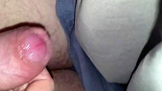 Wife's steamy handjob explodes into hot cumshot!