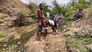 damn, worship this fat bitch's huge ass and tits outdoors 🍑🍑 then dick her hard