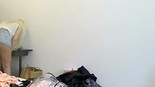 super hot girls trying on heels and miniskirts spark steamy backstage lesbian heat